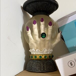 Bath & Body Works Enchanted Hand with Purple Nails and Green Gems